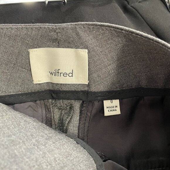 New Aritzia Wilfred Jallade Wool Blend Tie Crop Trouser Charcoal 0 $148 - Picture 6 of 8